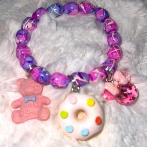 Children’s charm bracelet handmade 💜🎀 🐻